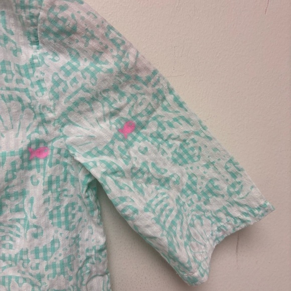 Vineyard Vines Sea Life Kn Gingham Tunic - Picture 7 of 12